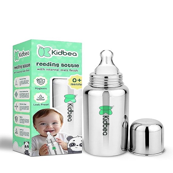 Kidbea Stainless Steel Infant Baby Feeding Bottle